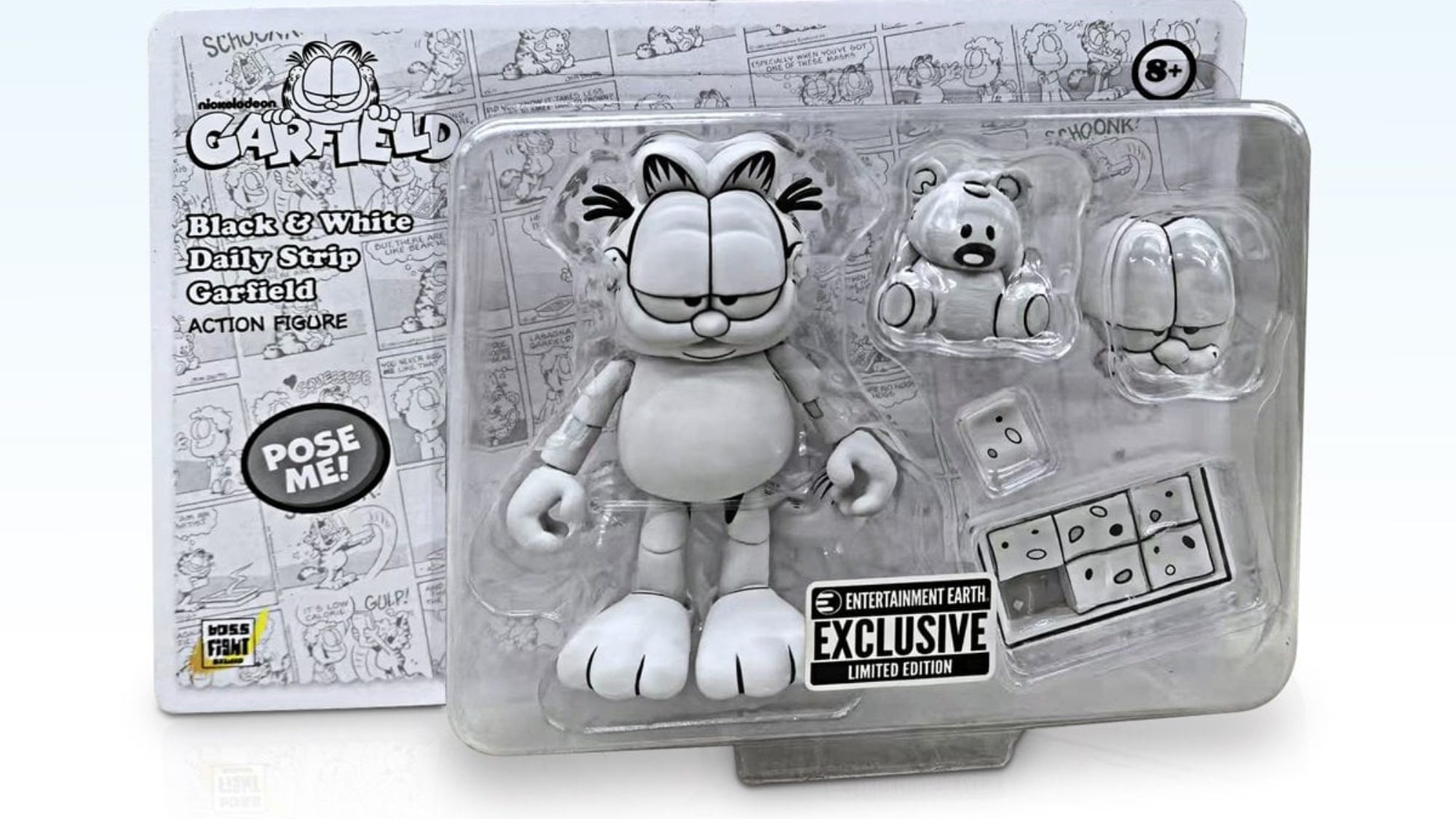 Boss Fight Studio Reveals Garfield B&W Daily Comic Strip Figure